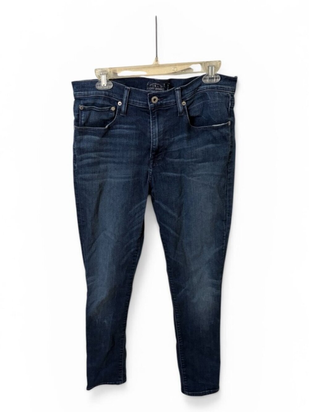 Lucky Brand Skinny Jeans Dark Blue Wash 90s Mid Rise Women's 34W 32L - Picture 2 of 4